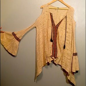 Free People Cold Shoulder Knitted Tunic